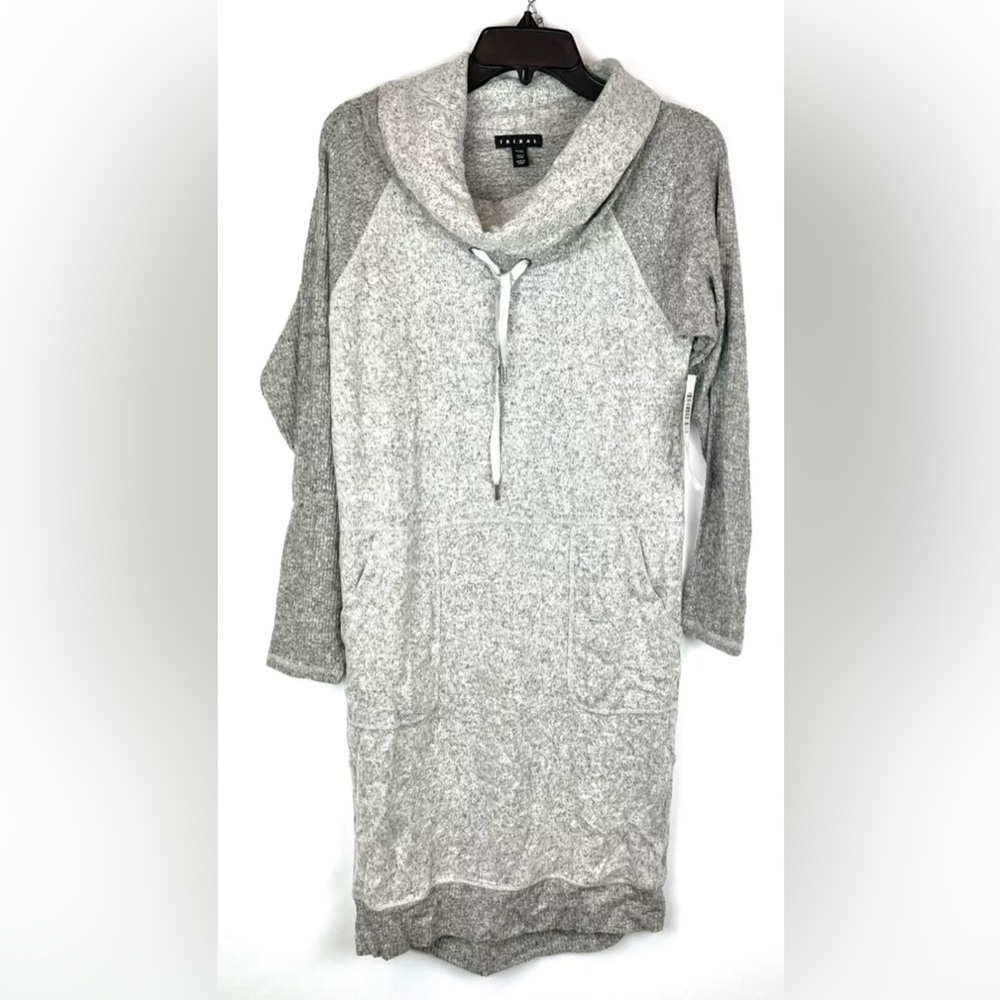 Tribal Women’s Very Soft Gray Long Sleeve Dress Size Extra Small